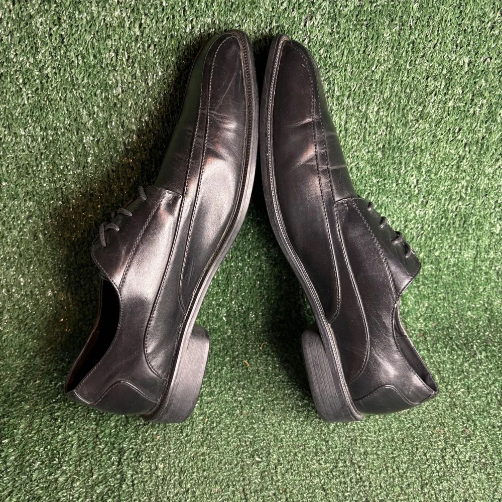 Stacy LTD 29001-001 Lace Up Bicycle Toe Formal Classic Oxford Black Mens Sz 12 M